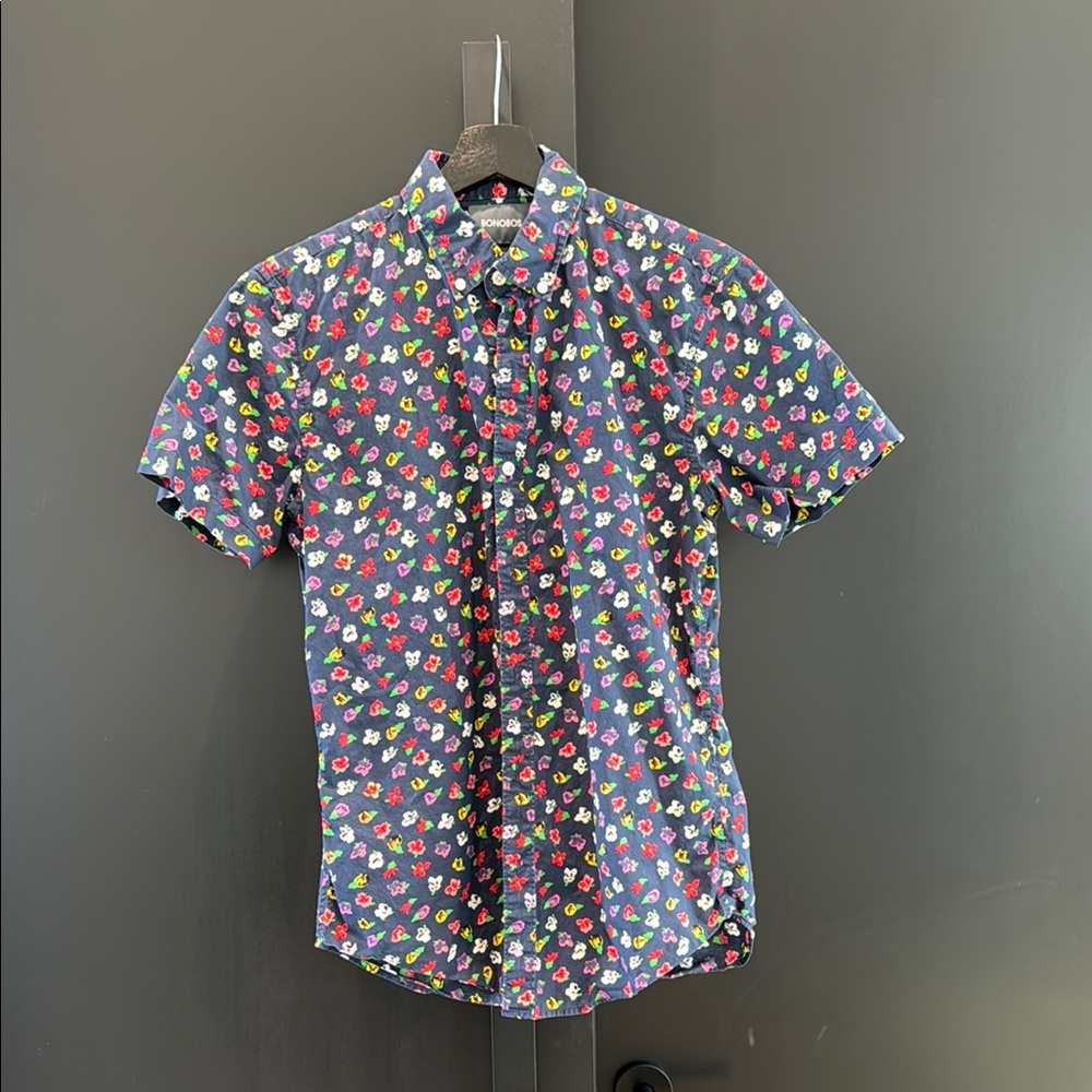 Bonobos Men's Riviera Short Sleeve Floral Shirt
